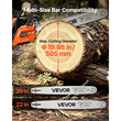 Αλυσοπρίονο βενζίνης VEVOR 508 & 558.8 mm 62CC 2.7kW 2χρονο πριόνι κινητήρα, για κοπή ξύλου, κλάδεμα δέντρων και καθαρισμό γης, τσοκ με συγχρονισμένο γκάζι, ηλεκτρικό αλυσοπρίονο με αντιολισθητική λαβή και διπλά ρεζερβουάρ