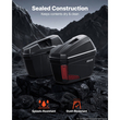 Πλαϊνή βαλίτσα μοτοσικλέτας VEVOR 46L (23L*2) Universal θήκη σέλας μοτοσικλέτας από ABS, αδιάβροχες αποσπώμενες αριστερές & δεξιές πλαϊνές βαλίτσες μοτοσικλέτας με κλειδαριά ασφαλείας για αποθήκευση αποσκευών - Σετ 2 τεμαχίων