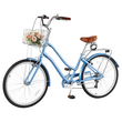 Γυναικείο Ποδήλατο VEVOR, Ποδήλατο Beach Cruiser 66cm, Ποδήλατο πόλης ενηλίκων 7 ταχυτήτων με πλαίσιο από κράμα αλουμινίου, χωρητικότητα 150kg, καλάθι, πίσω σχάρα και διπλά φρένα V, ανοιχτό μπλε