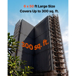 VEVOR Πλαστικό Φύλλο 0,25 mm 1,83 x 15,24 m Βαρέως Τύπου Ρολό Πολυαιθυλενίου, Χοντρό Πανί Βαφής, Κάλυμμα Πολυαιθυλενίου για Χώρο Έρπυσης, Φράγμα Υδάτων, Έλεγχος Ζιζανίων, Κήπος, Ασπρόμαυρο