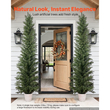 Τεχνητό Κέδρος VEVOR Topiary 2438mm Σετ 2 τεμαχίων με διακοσμητικά φυτά σε γλάστρα, πολυτελή ψεύτικα δέντρα PE, ψεύτικο πράσινο φυτό εσωτερικού και εξωτερικού χώρου όλο το χρόνο για μπροστινή πόρτα, είσοδο, βεράντα, μπαλκόνι, βεράντα, κήπο