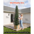 Τεχνητό Κέδρος VEVOR Topiary 2438mm Σετ 2 τεμαχίων με διακοσμητικά φυτά σε γλάστρα, πολυτελή ψεύτικα δέντρα PE, ψεύτικο πράσινο φυτό εσωτερικού και εξωτερικού χώρου όλο το χρόνο για μπροστινή πόρτα, είσοδο, βεράντα, μπαλκόνι, βεράντα, κήπο