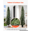 Τεχνητό Κέδρος VEVOR Topiary 2438mm Σετ 2 τεμαχίων με διακοσμητικά φυτά σε γλάστρα, πολυτελή ψεύτικα δέντρα PE, ψεύτικο πράσινο φυτό εσωτερικού και εξωτερικού χώρου όλο το χρόνο για μπροστινή πόρτα, είσοδο, βεράντα, μπαλκόνι, βεράντα, κήπο
