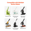 Η VEVOR Button Maker παρέχει 100 σετ εξαρτημάτων κουμπιών με καρφίτσα 2,95 ίντσες / 75 mm, με μεταλλικές πλάτες, μεταλλικά κελύφη, διαφανείς μεμβράνες Mylar και κενά κυκλικά χαρτιά, για οικιακές κατασκευές DIY, σχολικές εκδηλώσεις και προσαρμοσμένα στούντιο