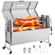 VEVOR Σούβλα 38W BBQ Εξωτερική Σούβλα Χοιρινού & Αρνιού, Σούβλα Κάρβουνου με Χωρητικότητα 60 kg, Ρόδες & Ύψος 4 Επιπέδων, Κιτ Ηλεκτρικής Σούβλας από Ανοξείδωτο Ατσάλι για Κάμπινγκ Εξωτερικού Χώρου