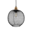 GLOBOSTAR® WIRE LE-201-0019 Μοντέρνο Κρεμαστό Φωτιστικό Οροφής με Ντουί 1 x E27 AC 220-240V IP20 - Μαύρο & Χρυσό - Μ25 x Π25 x Υ32cm