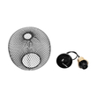 GLOBOSTAR® WIRE LE-201-0019 Μοντέρνο Κρεμαστό Φωτιστικό Οροφής με Ντουί 1 x E27 AC 220-240V IP20 - Μαύρο & Χρυσό - Μ25 x Π25 x Υ32cm