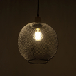 GLOBOSTAR® WIRE LE-201-0019 Μοντέρνο Κρεμαστό Φωτιστικό Οροφής με Ντουί 1 x E27 AC 220-240V IP20 - Μαύρο & Χρυσό - Μ25 x Π25 x Υ32cm