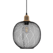 GLOBOSTAR® WIRE LE-201-0019 Μοντέρνο Κρεμαστό Φωτιστικό Οροφής με Ντουί 1 x E27 AC 220-240V IP20 - Μαύρο & Χρυσό - Μ25 x Π25 x Υ32cm
