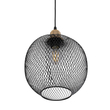 GLOBOSTAR® WIRE LE-201-0019 Μοντέρνο Κρεμαστό Φωτιστικό Οροφής με Ντουί 1 x E27 AC 220-240V IP20 - Μαύρο & Χρυσό - Μ25 x Π25 x Υ32cm