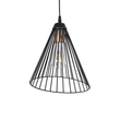 GLOBOSTAR® ARCWIRE LE-203-0015 Μοντέρνο Κρεμαστό Φωτιστικό Οροφής με Ντουί 1 x E27 AC 220-240V IP20 - Μαύρο - Μ25 x Π25 x Υ30cm