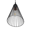 GLOBOSTAR® ARCWIRE LE-203-0015 Μοντέρνο Κρεμαστό Φωτιστικό Οροφής με Ντουί 1 x E27 AC 220-240V IP20 - Μαύρο - Μ25 x Π25 x Υ30cm