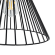 GLOBOSTAR® ARCWIRE LE-203-0015 Μοντέρνο Κρεμαστό Φωτιστικό Οροφής με Ντουί 1 x E27 AC 220-240V IP20 - Μαύρο - Μ25 x Π25 x Υ30cm