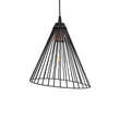 GLOBOSTAR® ARCWIRE LE-203-0015 Μοντέρνο Κρεμαστό Φωτιστικό Οροφής με Ντουί 1 x E27 AC 220-240V IP20 - Μαύρο - Μ25 x Π25 x Υ30cm