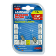 ΛΑΜΠΑ ΑΛΟΓΟΝΟΥ 12V/6W ΒΑΧ9s Η6W