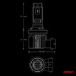 AMiO - Λάμπες LED F26 Pro Series H8/H9/H11/H16 12/24V 68W 2900-3550lm 6.000K Full Can-Bus Plug&Play - 2 Τεμ. (04873/AM)