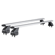 MENABO Ολοκληρωμένο Σετ Μπάρες Οροφής Αλουμινίου OMEGA PLUS L 130 cm Σε Ασημί Χρώμα για Seat Ibiza IV 5 doors 2008>2017 - 2 τεμ. (9650/MB+14730/MB)