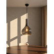 GLOBOSTAR® ΤΟΝΕ 206-0044 Μοντέρνο Κρεμαστό Φωτιστικό Οροφής με Ντουί 1 x E27 AC 220-240V IP20 - Διάφανο  - Μ20 x Π20 x Υ36cm
