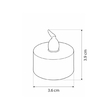 GLOBOSTAR® EVERFLAME 79550 Διακοσμητικό Κερί Ρεσώ LED 0.3W 15lm 120° DC 3V 1 x CR2032 Μπαταρία IP20 Θερμό Λευκό 2700K - Μ3.6 x Π3.6 x Υ3.9cm - 1 Χρόνο Εγγύηση