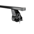MENABO Ολοκληρωμένο Σετ Μπάρες Οροφής Σιδήρου OMEGA M 112 cm σε Μαύρο Χρώμα για Kia Rio (UB) Hatchback 5 doors 2011>2015 - 2 τεμ. (9970/MB+12670/MB)