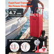 VEVOR 113,6L Fuel Gas Caddy, από ανθρακούχο χάλυβα, φορητή δεξαμενή αποθήκευσης μεταφοράς καυσίμου με χειροκίνητη αντλία και 4 τροχούς, δοχείο δοχείων βενζίνης ντίζελ, για αυτοκίνητα, χλοοκοπτικά, ATV, σκάφη, μοτοσικλέτες, κόκκινο