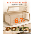 Ξύλινο κλουβί για χάμστερ VEVOR 1220 x 510 x 510 mm με θέα 270°, ακρυλικό κλουβί για μικρά ζώα, ανθεκτικό στις μάσημα, με ανοιγόμενο καπάκι, μεγάλο περίβλημα για συριακά/νάνα χάμστερ, ινδικά χοιρίδια και γερμπίλ
