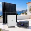 V-TAC Υβριδικό φωτοβολταϊκό σετ 10 kW με inverter DEYE, πάνελ 10 kWp και μπαταρία V-TAC 9,6 kWh