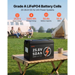 Μπαταρία λιθίου VEVOR 24V 50Ah LiFePO4 4000+ κύκλοι 50A BMS με Bluetooth, μπαταρία λιθίου 1280Wh με προστασία από χαμηλή θερμοκρασία, υποστηρίζει σύνδεση 8P2S, για τροχόσπιτο, κινητήρα συρτής, θαλάσσιο, ηλιακό