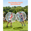 VEVOR 2 φουσκωτές μπάλες προφυλακτήρα 1,5 μ. Human Bubble Adult Διαφανείς, για αυλή, κάμπινγκ, πικνίκ, πάρκο, γκαζόν και ομαδικό παιχνίδι σε εξωτερικούς χώρους, παχύρρευστο υλικό PVC, μπάλα σούμο χάμστερ με λαβή