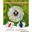 VEVOR 2 φουσκωτές μπάλες προφυλακτήρα 1,5 μ. Human Bubble Adult Διαφανείς, για αυλή, κάμπινγκ, πικνίκ, πάρκο, γκαζόν και ομαδικό παιχνίδι σε εξωτερικούς χώρους, παχύρρευστο υλικό PVC, μπάλα σούμο χάμστερ με λαβή
