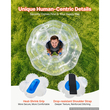 VEVOR 2 φουσκωτές μπάλες προφυλακτήρα 1,5 μ. Human Bubble Adult Διαφανείς, για αυλή, κάμπινγκ, πικνίκ, πάρκο, γκαζόν και ομαδικό παιχνίδι σε εξωτερικούς χώρους, παχύρρευστο υλικό PVC, μπάλα σούμο χάμστερ με λαβή