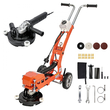 Ηλεκτρικός Τροχός Σκυροδέματος VEVOR 1400W 3700 RPM, Στιλβωτικό Δαπέδου με Βάση το Πίσω Μέρος, Μάρμαρο, Πέτρα, Εποξειδική Στίλβωση Δαπέδου, Δίσκος Λείανσης 18 cm, Ρυθμιζόμενη Λαβή, με Θύρα Αναρρόφησης, Διπλό Σύστημα Έλεγχου Υπολειμμάτων, Πορτοκαλί