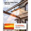 Θερμαντήρας Υπέρυθρης Θέρμανσης VEVOR 3000W Ηλεκτρικός Θερμαντήρας Χώρου με Έλεγχο WiFi Μαύρο, Τηλεχειριστήριο & Μηχανικό Διακόπτη, 3 Ρυθμίσεις Θέρμανσης, Κράμα Αλουμινίου, IP55 Ανθεκτικός στο Νερό για Αίθρια, Κήπους, Μπαλκόνια Εξωτερικού Χώρου