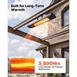 Θερμαντήρας Υπέρυθρης Θερμάστρας VEVOR 2500W Ηλεκτρικός Θερμαντήρας Χώρου 3 Ρυθμίσεις Θέρμανσης Μαύρο, Τηλεχειριστήριο & Χειριστήριο Πίνακα, Χρονοδιακόπτης 24 Ωρών, Υλικό PP Premium, Ομοιόμορφη Ζεστασιά για Αίθρια, Αυλές, Μπαλκόνια Εξωτερικής Χρήσης