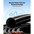 Σωλήνας εκκένωσης VEVOR 2" x 30,48 m PVC Lay Flat Σωλήνας αντλίας νερού αντίστροφης πλύσης, για φίλτρο άμμου πισίνας και αντλία φρεατίου, βαρέως τύπου, αποχέτευση μεταφοράς νερού, ανθεκτικός σε καιρικές συνθήκες και εκρήξεις, με σφιγκτήρες, μαύρος