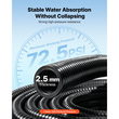 Σωλήνας αναρρόφησης VEVOR 25 mm x 25 m, βαρέως τύπου, από PVC, αντλία αναρρόφησης, για πισίνες, αντλία απορριμμάτων, μεταφορά νερού, αντοχή σε υψηλή πίεση, ανθεκτικό στις καιρικές συνθήκες και στις εκρήξεις, με σφιγκτήρες, μαύρο