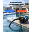 Σωλήνας αναρρόφησης VEVOR 25 mm x 25 m, βαρέως τύπου, από PVC, αντλία αναρρόφησης, για πισίνες, αντλία απορριμμάτων, μεταφορά νερού, αντοχή σε υψηλή πίεση, ανθεκτικό στις καιρικές συνθήκες και στις εκρήξεις, με σφιγκτήρες, μαύρο