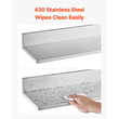 Ράφι VEVOR από ανοξείδωτο ατσάλι 218 x 914 mm, 2 τεμάχια, επιτοίχια πλωτή θήκη, βαρέως τύπου, σε σχήμα L, με μεγάλη χωρητικότητα 30 kg, εύκολο καθάρισμα για εστιατόριο, κουζίνα σπιτιού, γκαράζ