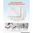 Παράθυρο VEVOR Concession με πλαίσιο αλουμινίου 915x610mm, για φορτηγό τροφίμων, έως 85 μοίρες, παράθυρα σερβιρίσματος με πόρτα τέντας και γάντζο έλξης, ανθεκτικό στο νερό της βροχής για ρυμουλκούμενο παραχώρησης