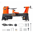 Τόρνος Ξύλου VEVOR 1 HP 355 x 508 mm Επιτραπέζιος Τόρνος Ξύλου Μεταβλητής Ταχύτητας, 150 έως 3500 RPM με Οθόνη, έως 410 mm Ανακλινόμενη Πλατφόρμα με Ανυψωτικό Μπλοκ, για Επαγγελματική Ξυλουργική Τόρνευση