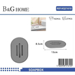 Σαπουνοθήκες μπάνιου πλαστικές - Σετ 9pcs - Grey - 21610