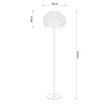 GLOBOSTAR® ALES 204-0309 Μοντέρνο Επιδαπέδιο Φωτιστικό με Ντουί 1 x E27 AC 220-240V IP20 -Γκρί & Χρυσό - Μ40 x Π40 x Υ150cm