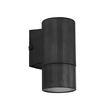 GLOBOSTAR® WALLY 77876 Μοντέρνο Φωτιστικό Τοίχου - Απλίκα με Ντουί 1 x GU10 AC 220-240V Αδιάβροχο IP65 - Μαύρο Ματ - Μ6.5 x Π9 x Υ13.5cm