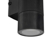 GLOBOSTAR® WALLY 77876 Μοντέρνο Φωτιστικό Τοίχου - Απλίκα με Ντουί 1 x GU10 AC 220-240V Αδιάβροχο IP65 - Μαύρο Ματ - Μ6.5 x Π9 x Υ13.5cm