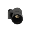GLOBOSTAR® WALLY 77876 Μοντέρνο Φωτιστικό Τοίχου - Απλίκα με Ντουί 1 x GU10 AC 220-240V Αδιάβροχο IP65 - Μαύρο Ματ - Μ6.5 x Π9 x Υ13.5cm