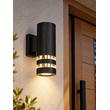 GLOBOSTAR® ORION 77886 Μοντέρνο Φωτιστικό Τοίχου - Απλίκα με Ντουί 1 x GU10 AC 220-240V Αδιάβροχο IP65 - Μαύρο Ματ - Μ9 x Π15.5 x Υ22cm