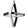 VenCore Duo Lume 6089-20005 - Μοντέρνο Κρεμαστό Φωτιστικό Οροφής Δίφωτο LED 22W Μαύρο Αλουμίνιο Γεωμετρικού Σχεδιασμού 24εκ με Ρυθμιζόμενο CCT Λευκό - Ημέρας - Θερμό - Χειρισμός CCT μέσω Διακόπτη On-Off