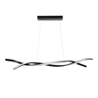 VenCore Duo Wave 6089-20004 - Μοντέρνο Κρεμαστό Φωτιστικό Οροφής Δίφωτο LED 54W Μαύρο Αλουμίνιο 90εκ με Ρυθμιζόμενο CCT Λευκό - Ημέρας - Θερμό & Χειριστήριο