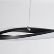 VenCore Duo Wave 6089-20004 - Μοντέρνο Κρεμαστό Φωτιστικό Οροφής Δίφωτο LED 54W Μαύρο Αλουμίνιο 90εκ με Ρυθμιζόμενο CCT Λευκό - Ημέρας - Θερμό & Χειριστήριο