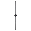 VenCore Linear Round 6093-20003 - Μοντέρνο Επιτοίχιο Δίφωτο LED 18W Μαύρο Αλουμίνιο 120CM με Ρυθμιζόμενο CCT Λευκό - Ημέρας - Θερμό - Χειρισμός CCT μέσω Διακόπτη On-Off